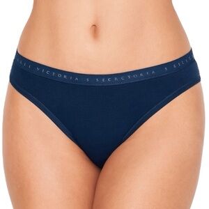Victoria’s Secret Cotton Bikini Panty Navy Blue Large